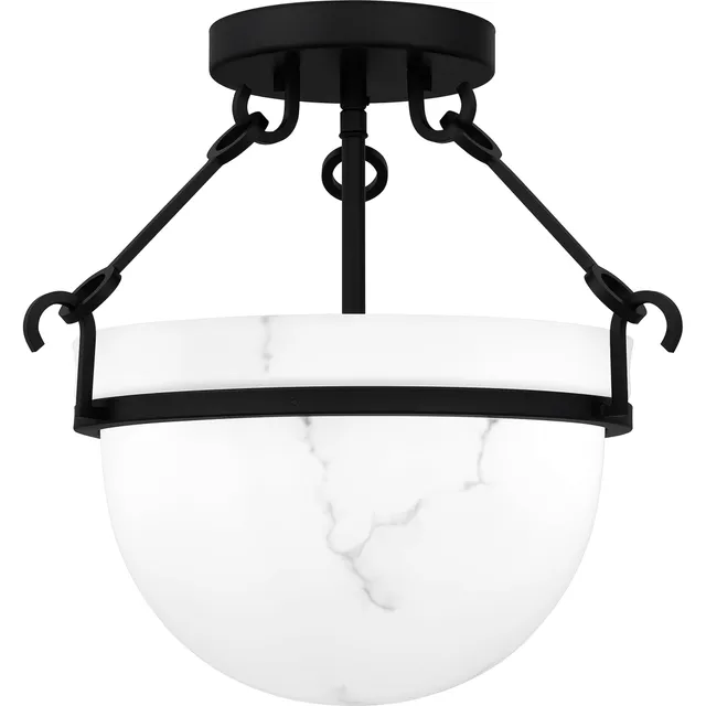 Quoizel Danyon Semi-Flush černé stropní světlo