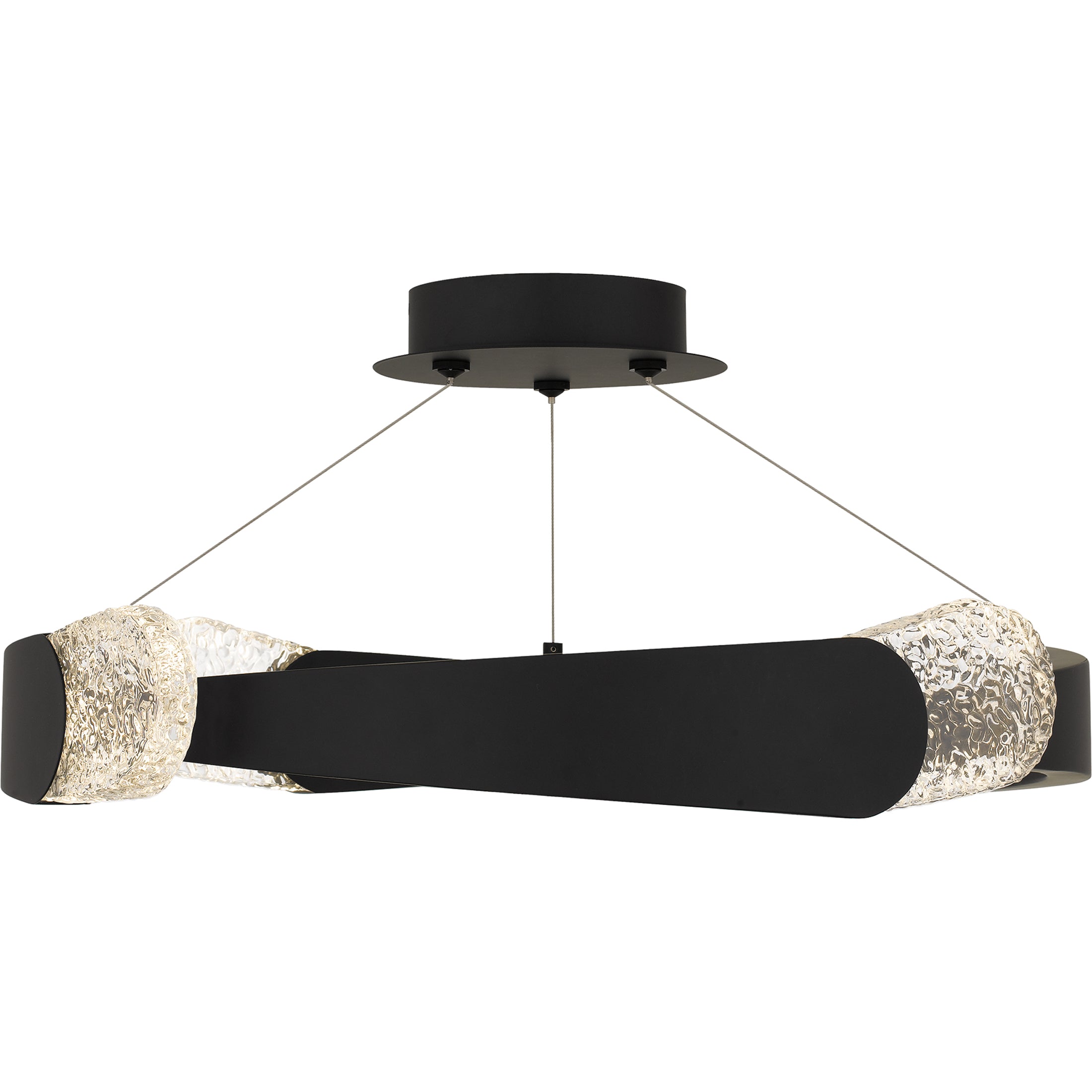 Quoizel Saffron Semi-Flush stropní svítidlo matte black LED