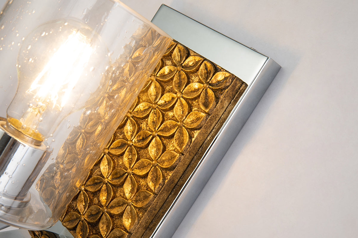 Gilded Nola Arcadia 1 Light koupelnové svítídlo čiré sklo