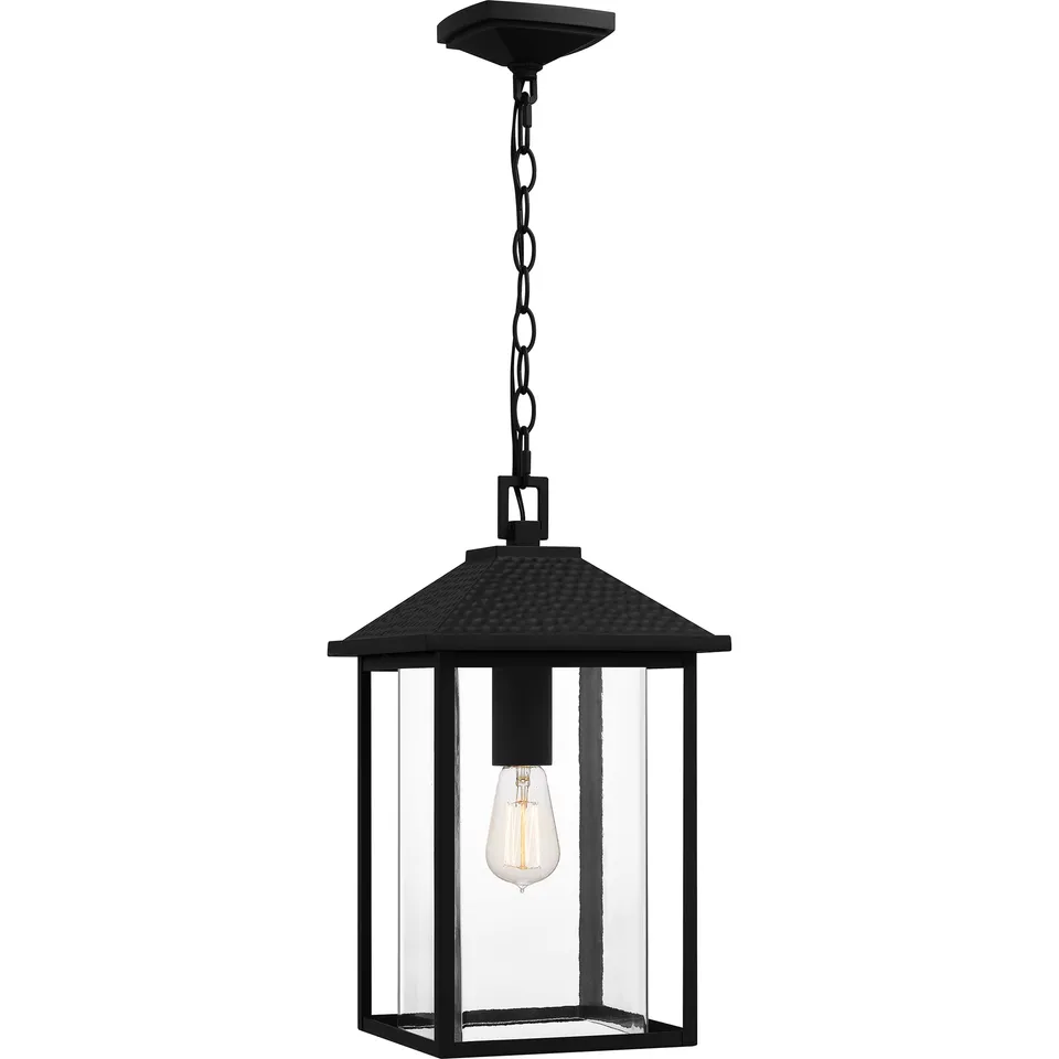 Quoizel Fletcher venkovní závěsná lampa earth black