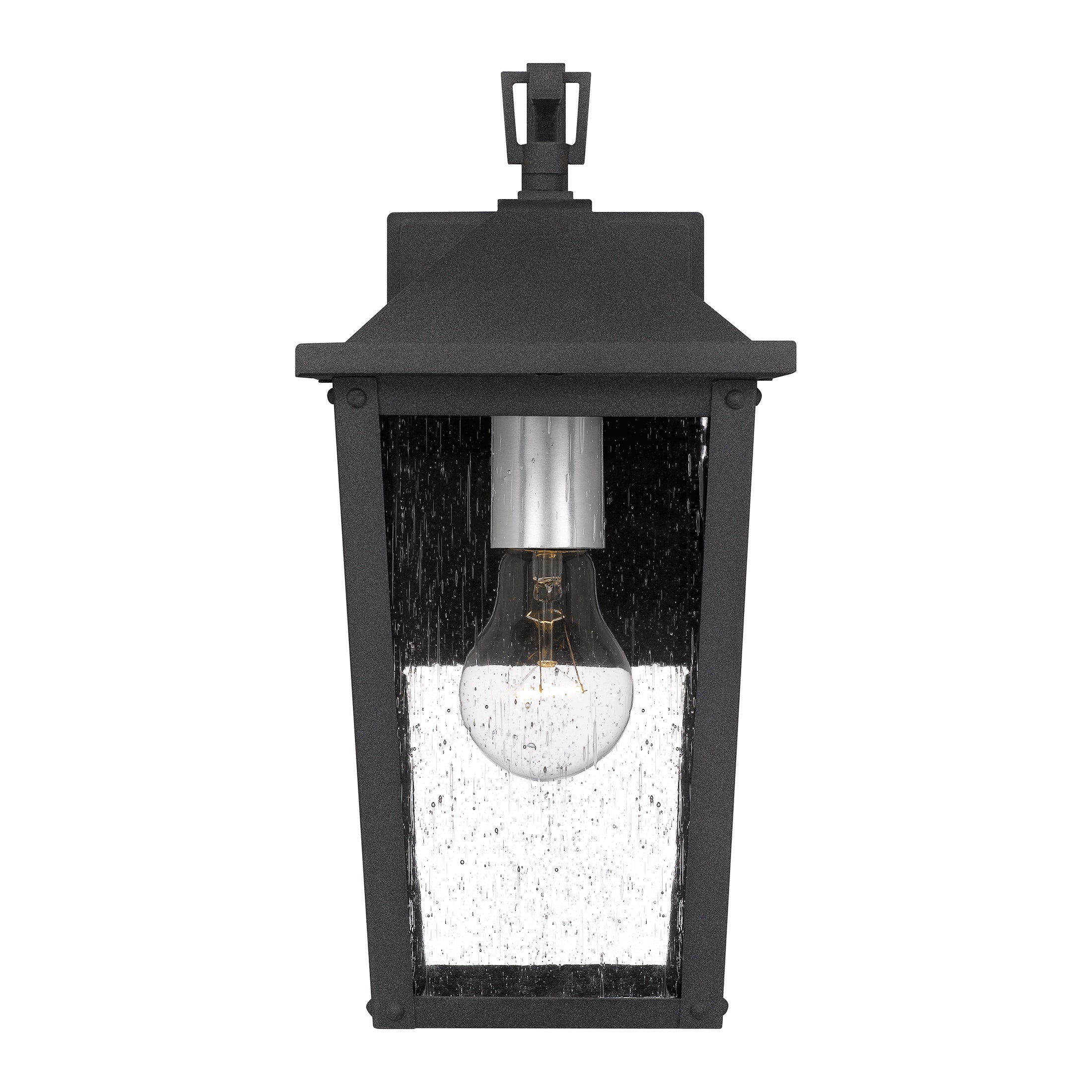 Quoizel Stoneleigh venkovní lucerna 16,5" černá se sklem