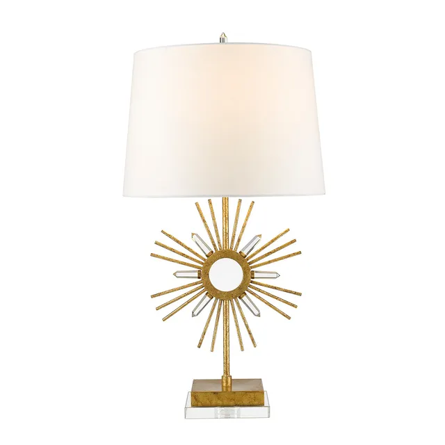 Gilded Nola Sun King stolní lampa křišťálová