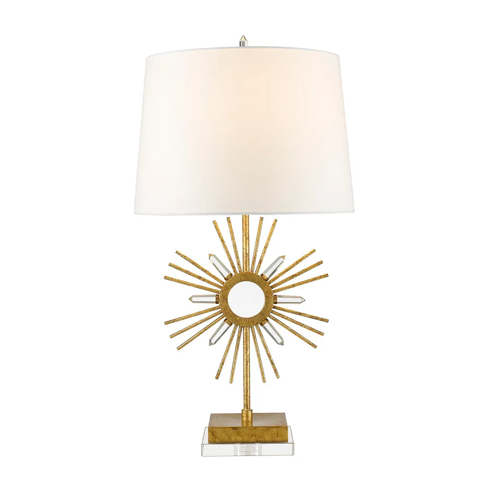 Gilded Nola Sun King stolní lampa křišťálová