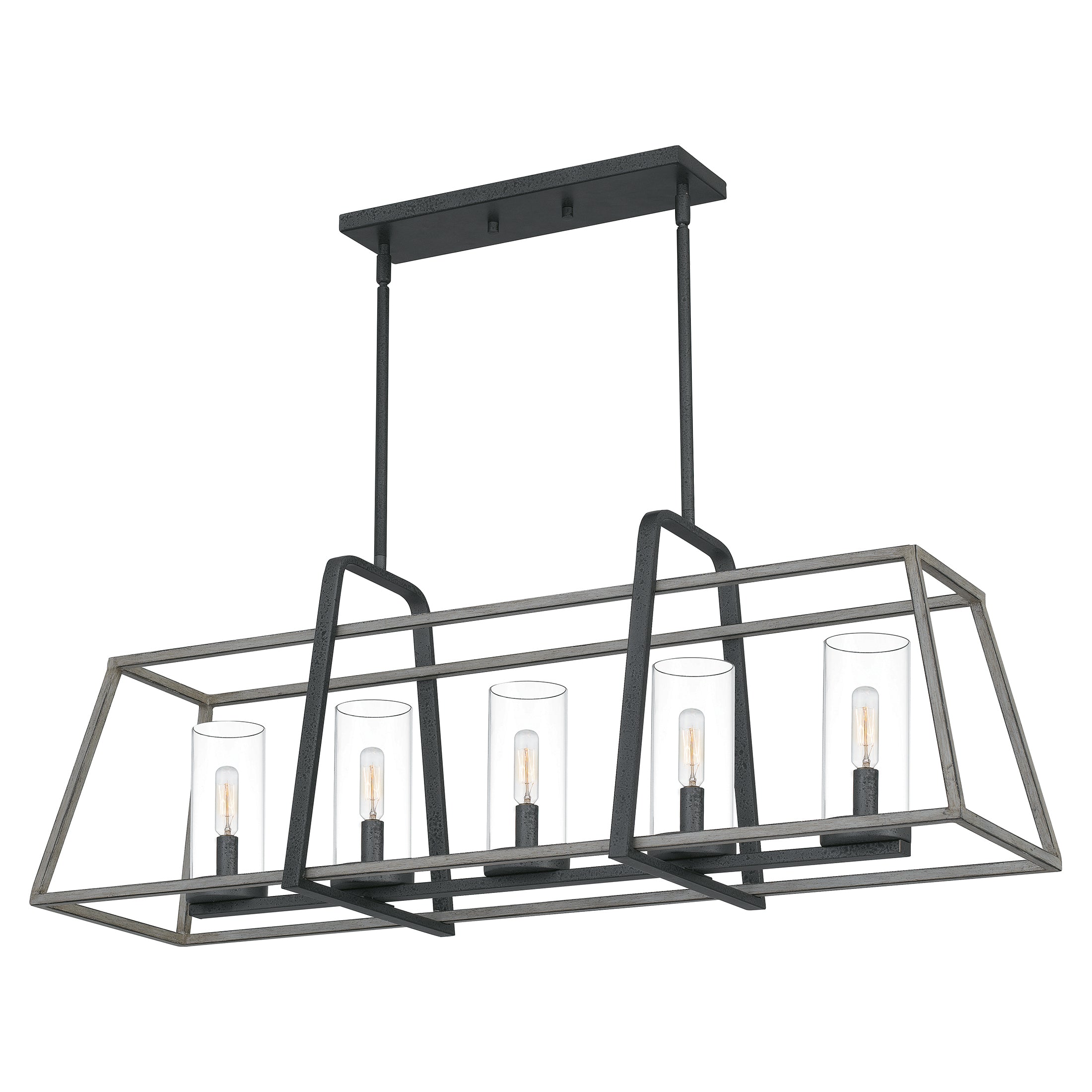 Quoizel Lincoln Island Light lineární lustr distressed iron