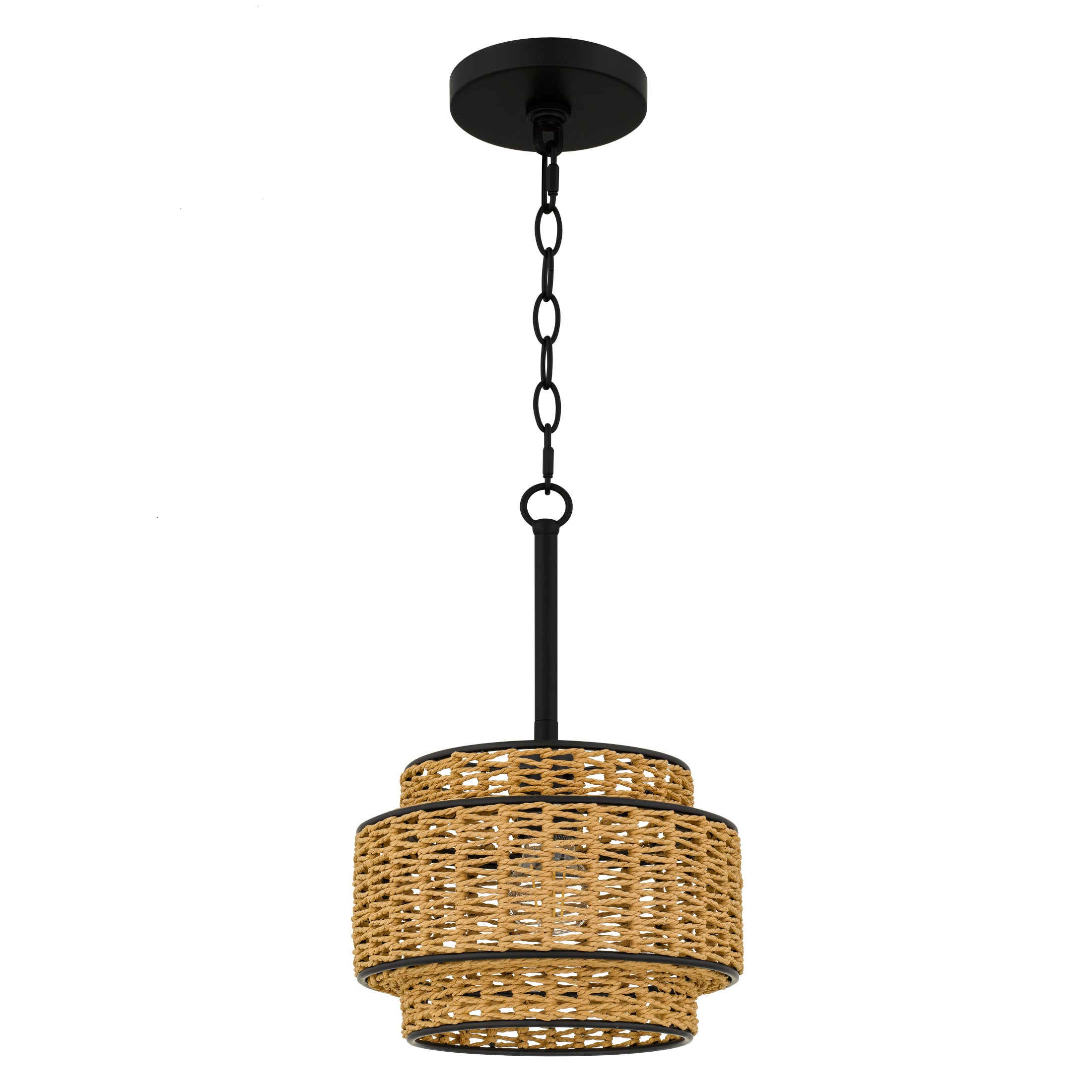 Quoizel Teton Mini Pendant svítídlo 25cm černé