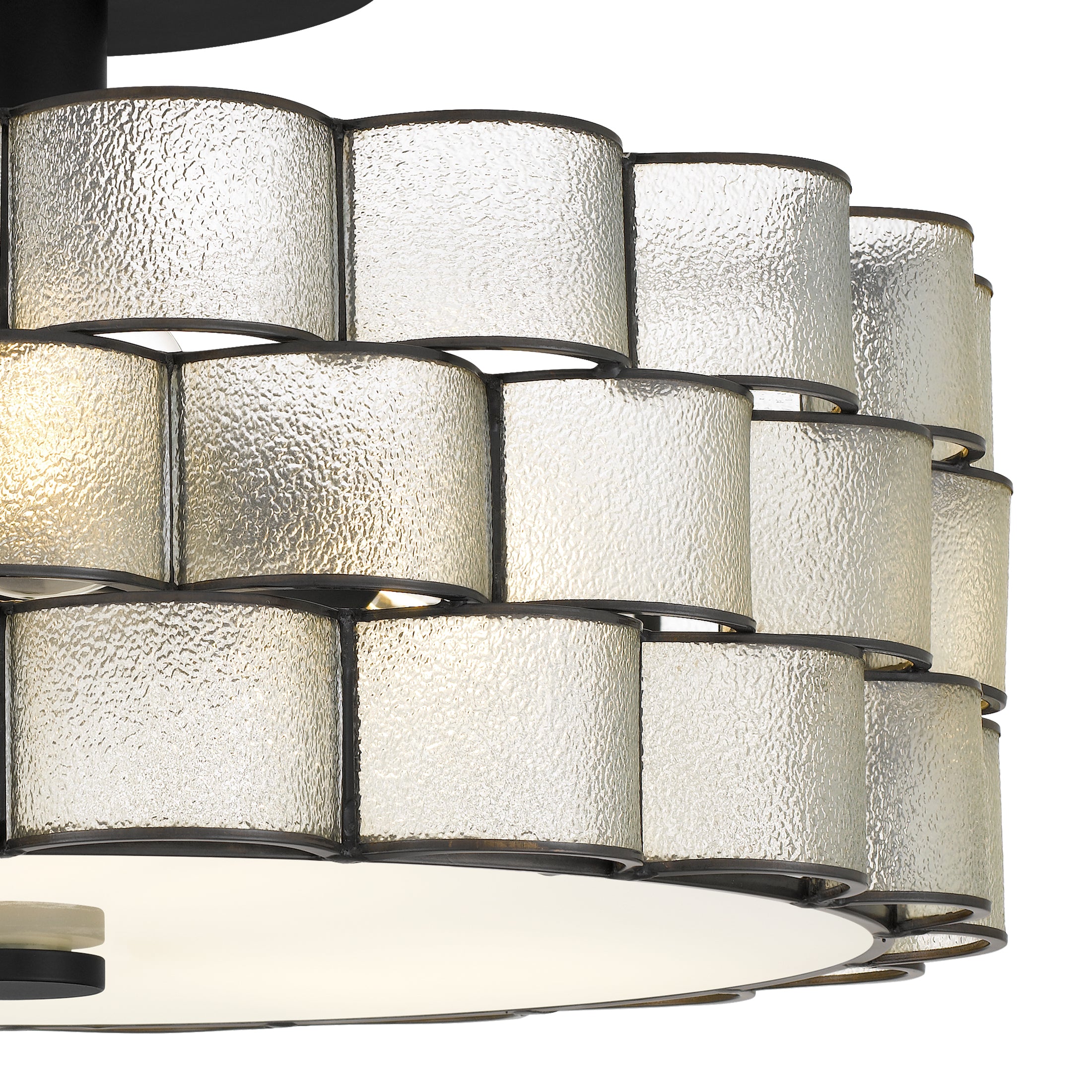 Quoizel Rory Semi-Flush Mount stropní svítídlo černé sklo