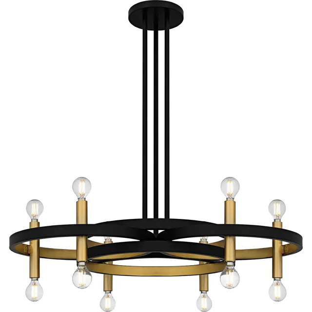 Quoizel Winsland Chandelier lustr 16světelný černý