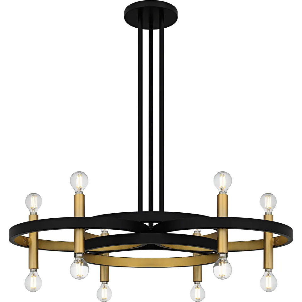 Quoizel Winsland Chandelier lustr 16světelný černý