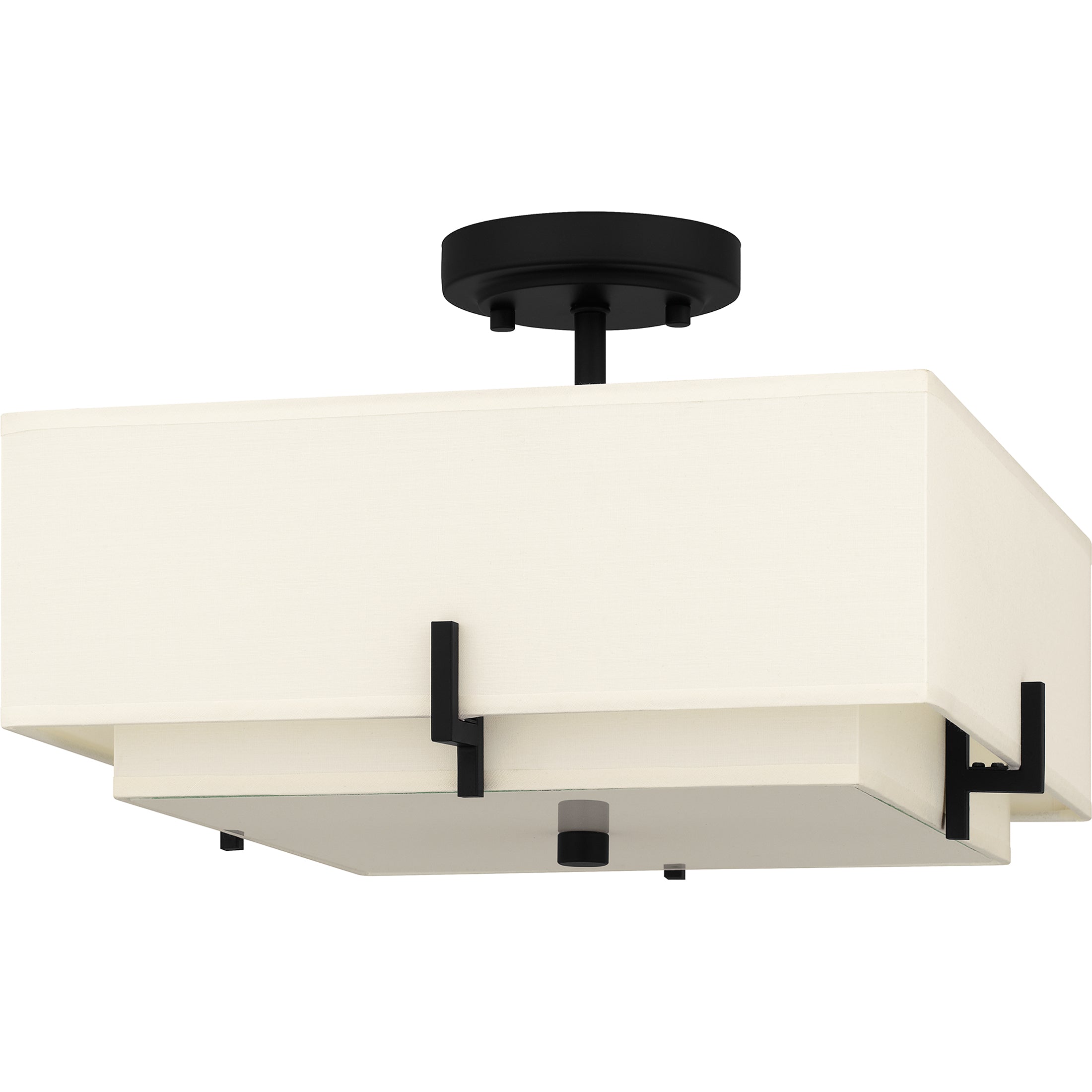 Quoizel Renzo Semi-Flush stropní svítidlo matná černá
