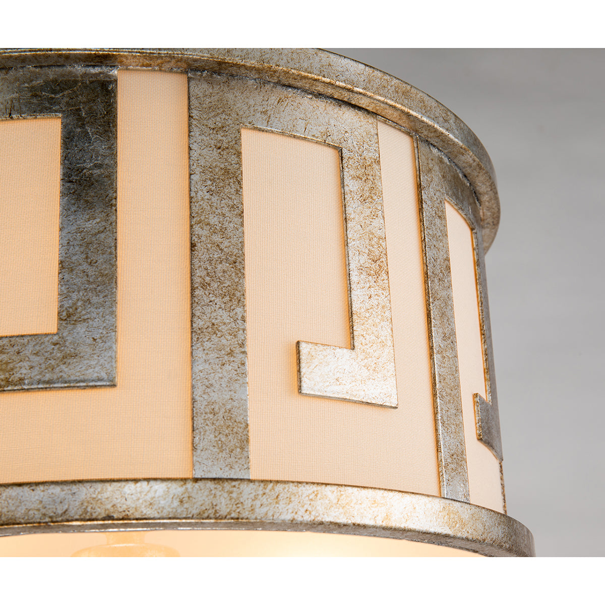 Gilded Nola Lemuria 2 Light Flushmount stropní svítidlo stříbrné