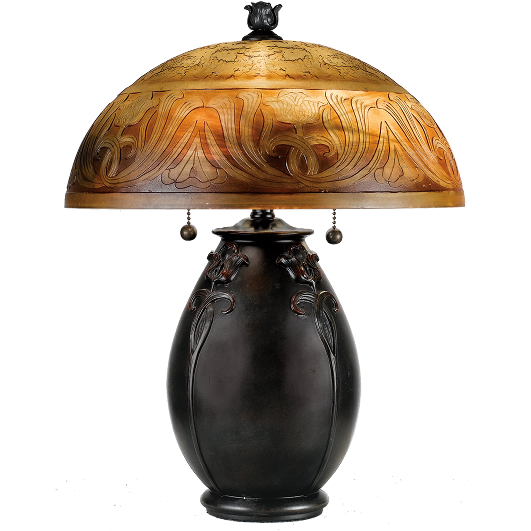 Quoizel Glenhaven stolní lampa teco rossa