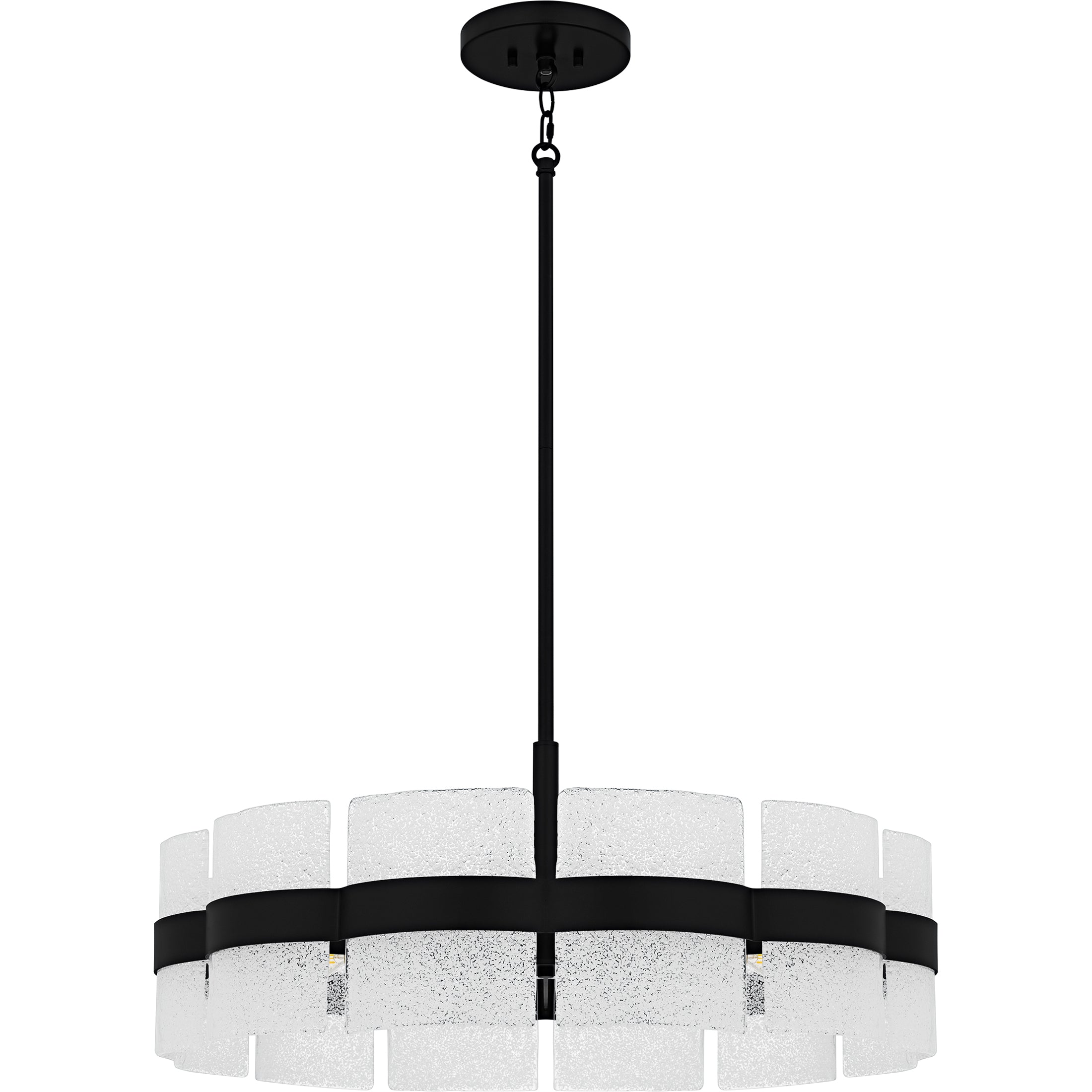 Quoizel Sweeney Pendant závěsné svítidlo Matte Black sklo