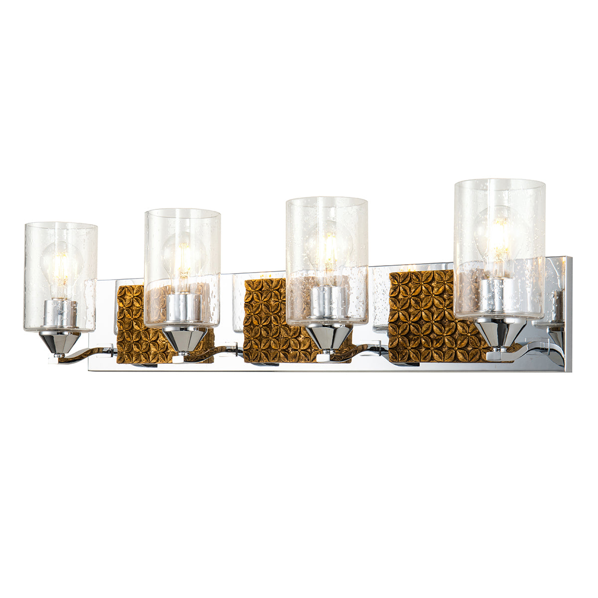 Gilded Nola Arcadia 4 Light Bath Bar koupelnové svítidlo sklo