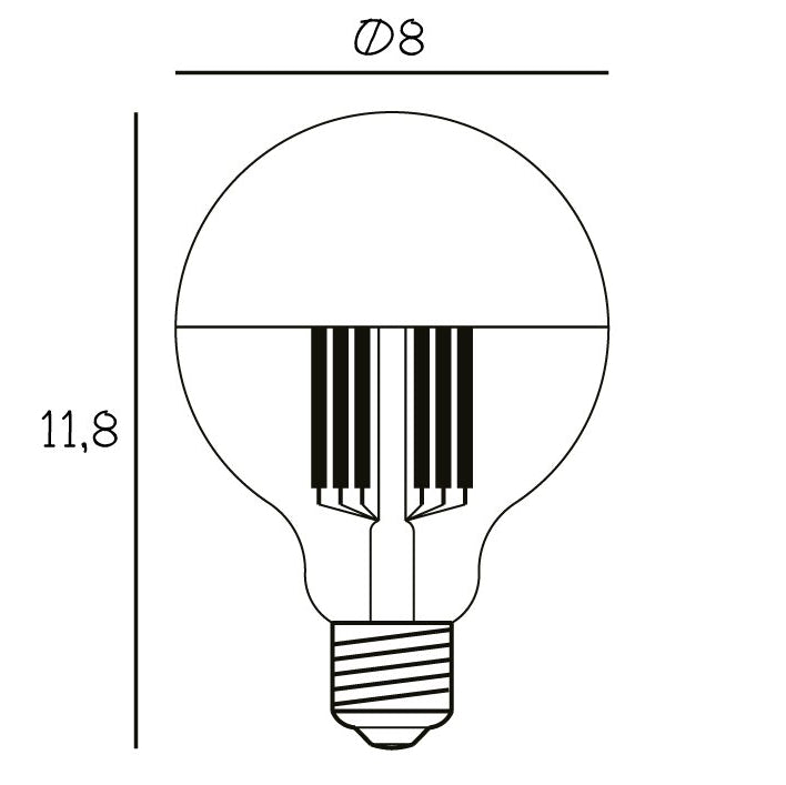 DESIGN BY US Globe Ø80 Crown Gold LED žárovka E27 3,5W