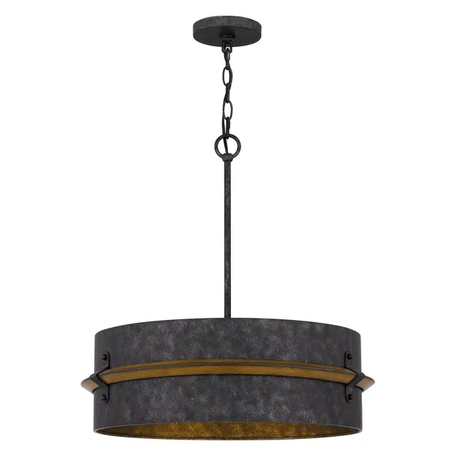 Quoizel Lariat Pendant závěsné svítídlo old black dřevo
