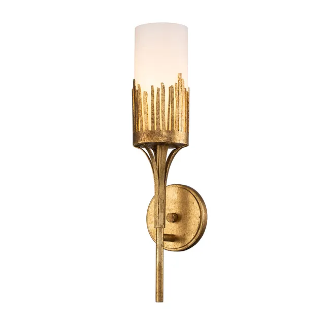 Gilded Nola Sawgrass 1 nástěnné svítídlo zlatý list