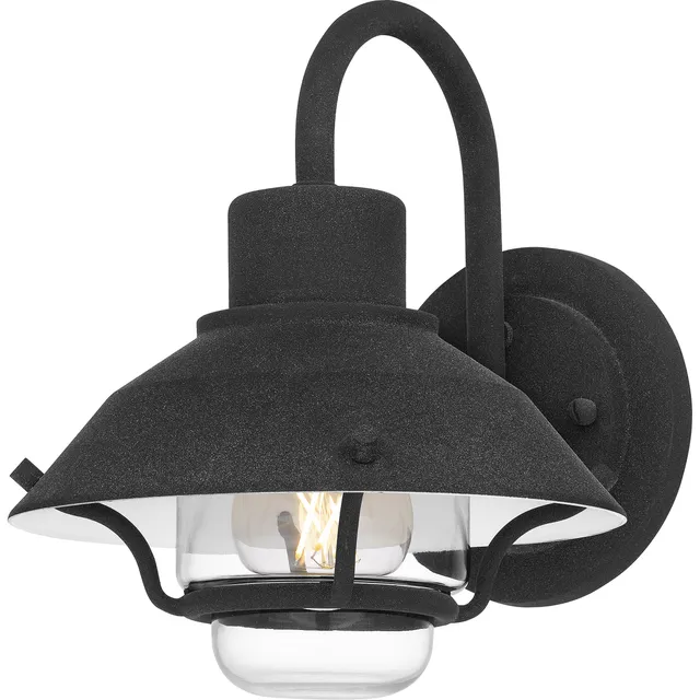 Quoizel Lavalier nástěnné světlo 24 cm černá sklo