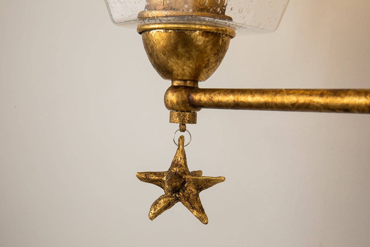 Gilded Nola Star 3 Light koupelnové svítídlo čiré sklo