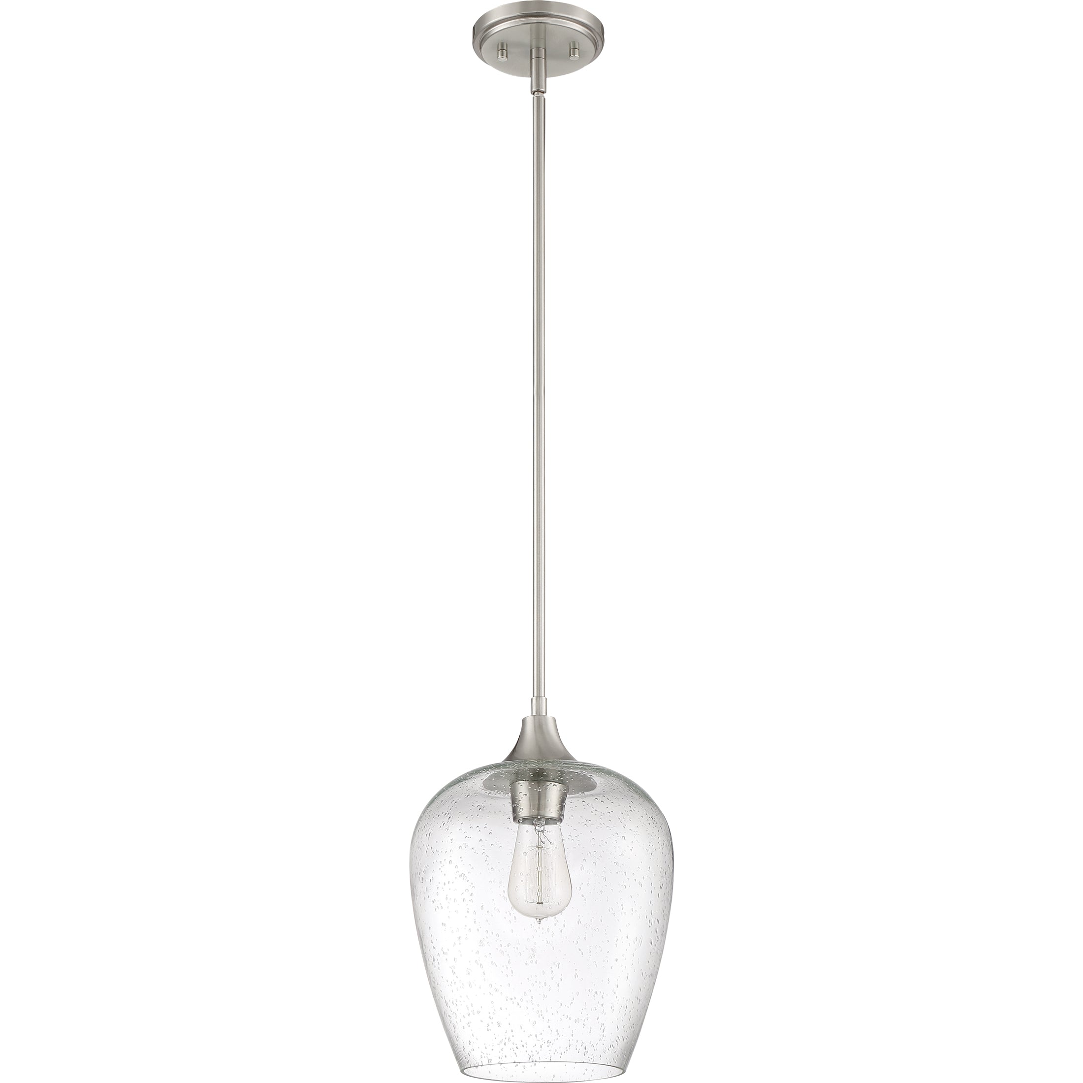 Quoizel Towne Mini Pendant závěsné svítídlo nikl skleněné
