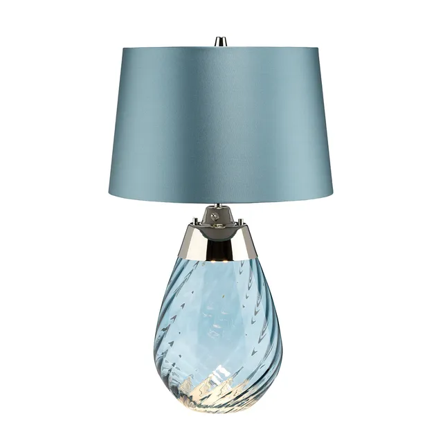 Gilded Nola Lena Small modrá stolní lampa skleněná