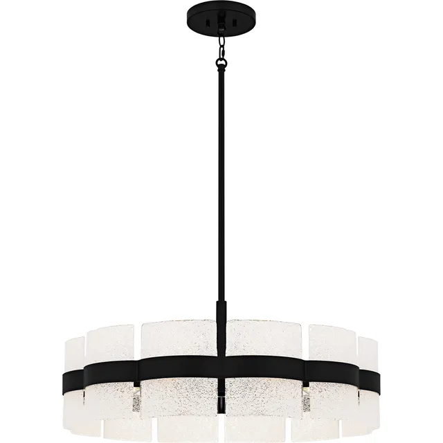 Quoizel Sweeney Pendant závěsné svítidlo Matte Black sklo