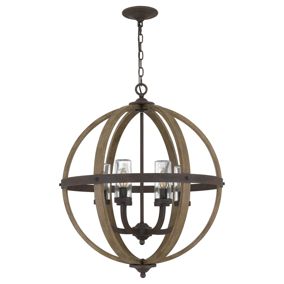 Quoizel Fusion Pendant závěsné svítidlo rustic black skleněné
