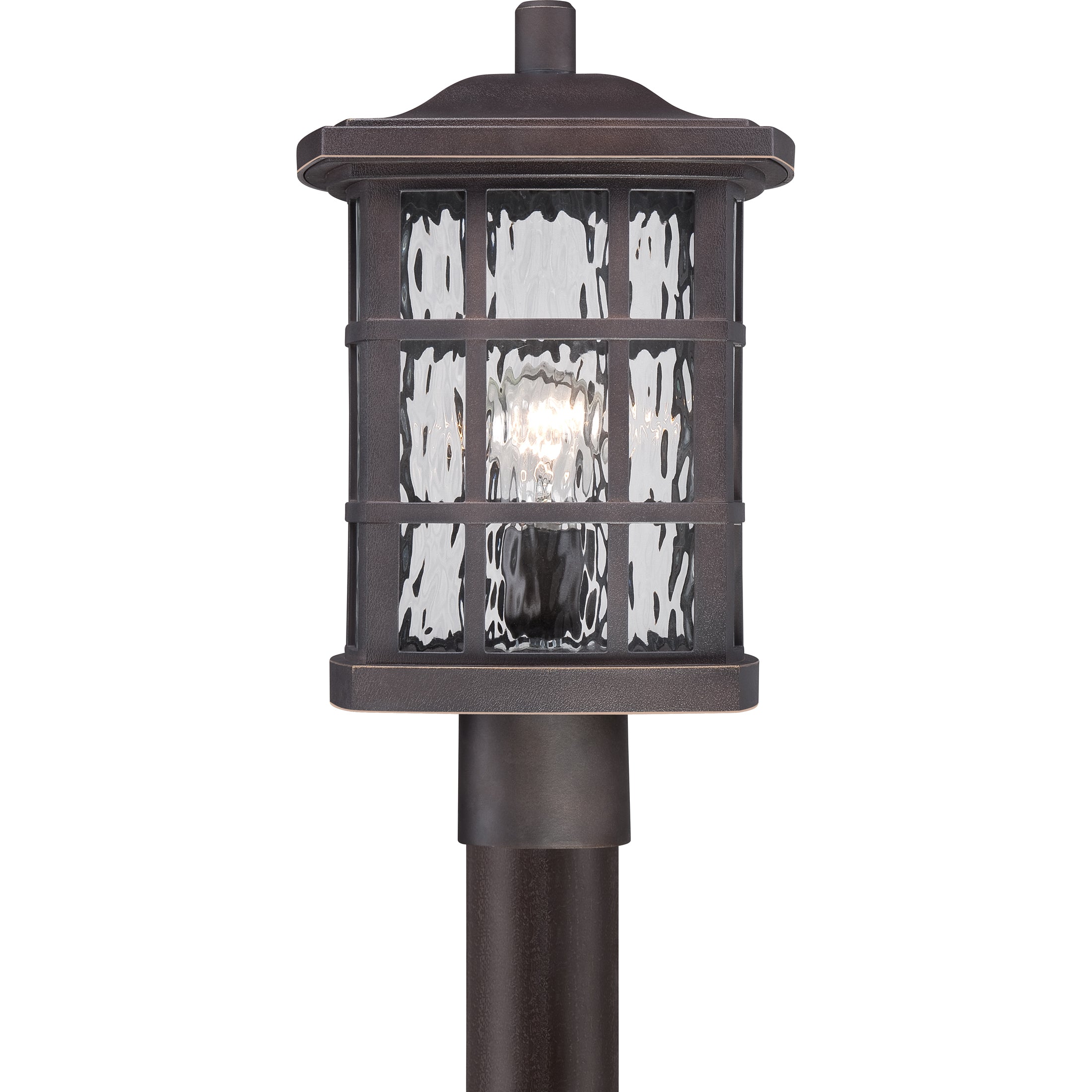 Quoizel Stonington venkovní sloupková lampa mystic black do exteriéru