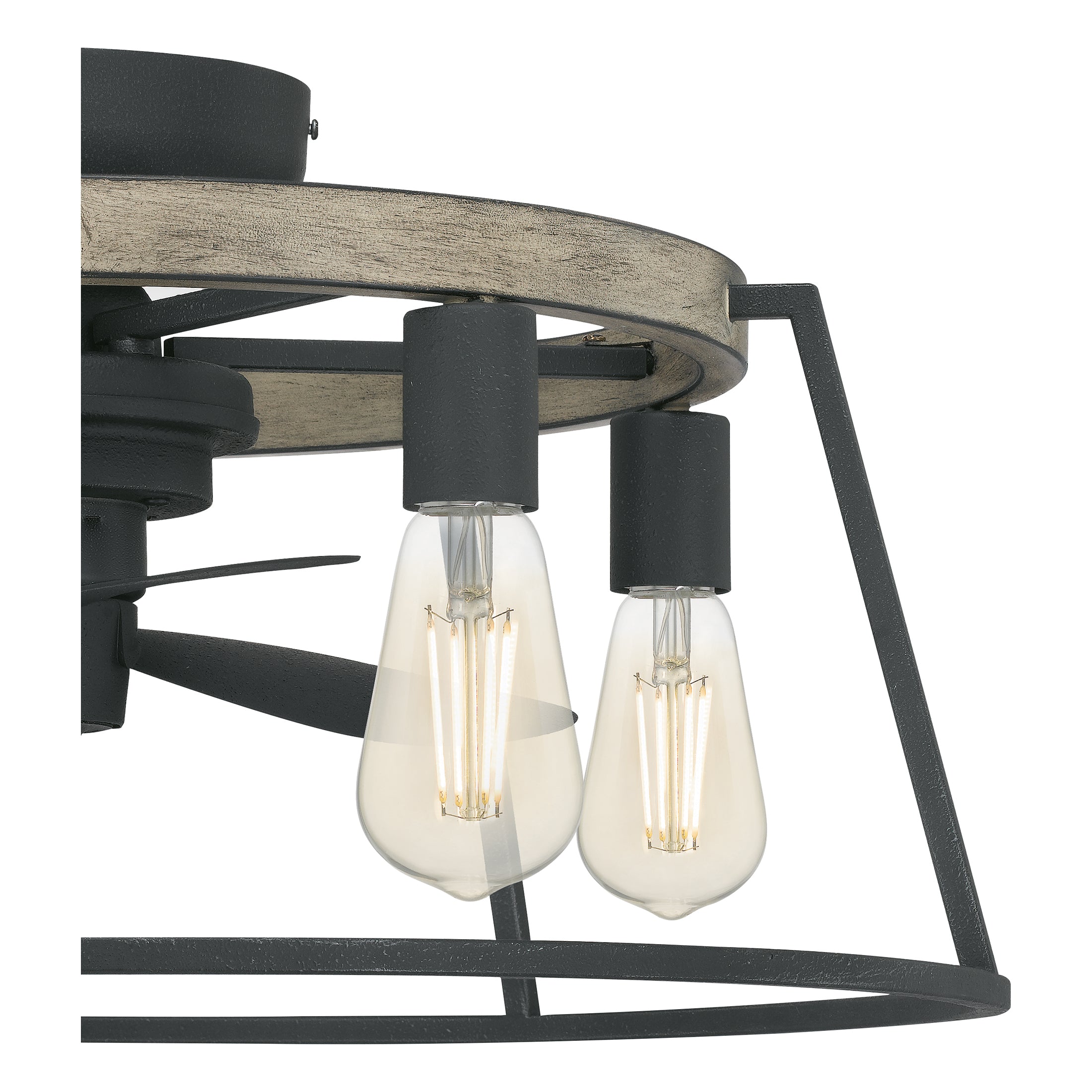 Quoizel Brockton stropní ventilátor se světlem Grey Ash