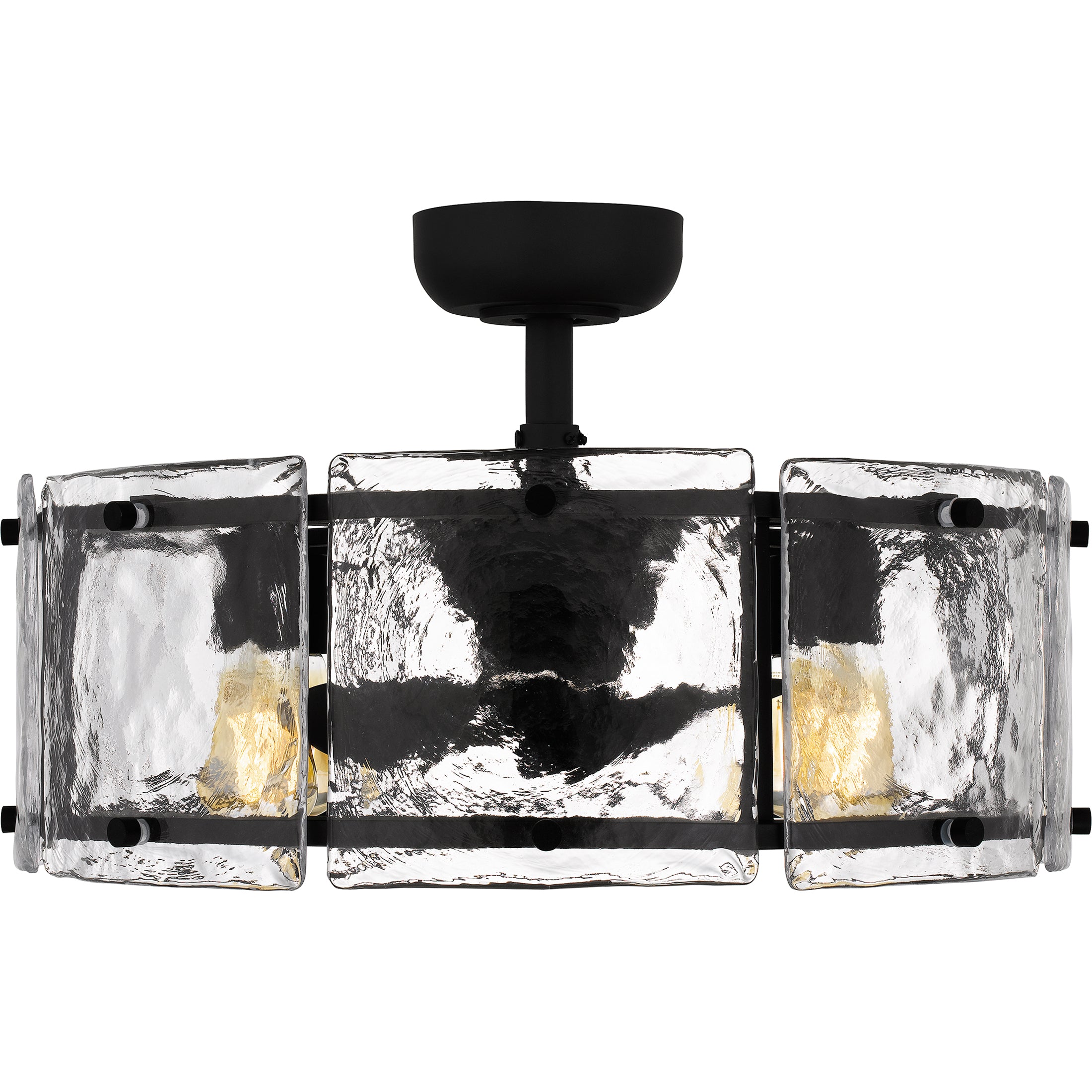 Quoizel Fortress Fan světlo na ventilátor earth black sklo