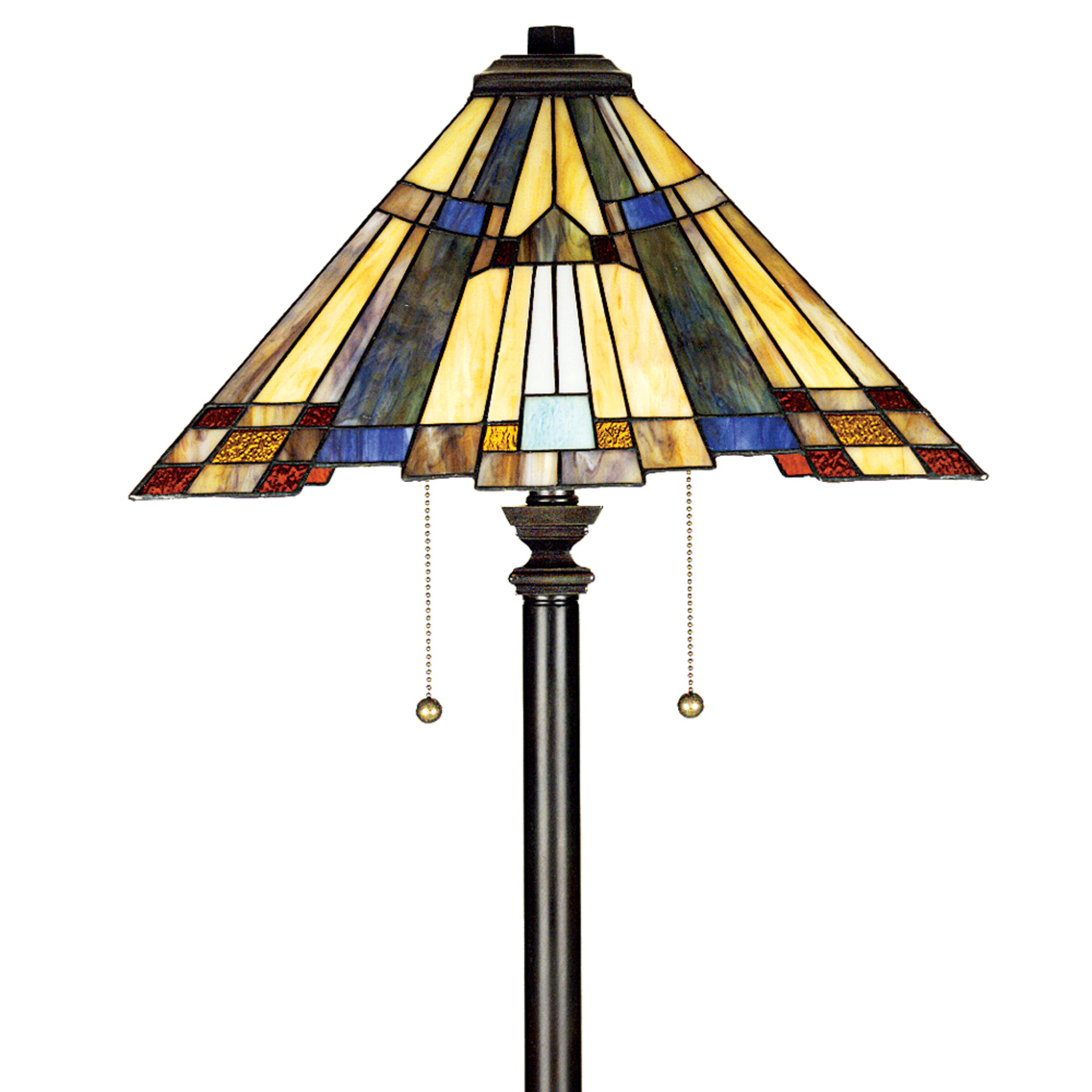 Quoizel Inglenook stojací lampa bronz 2-světelná