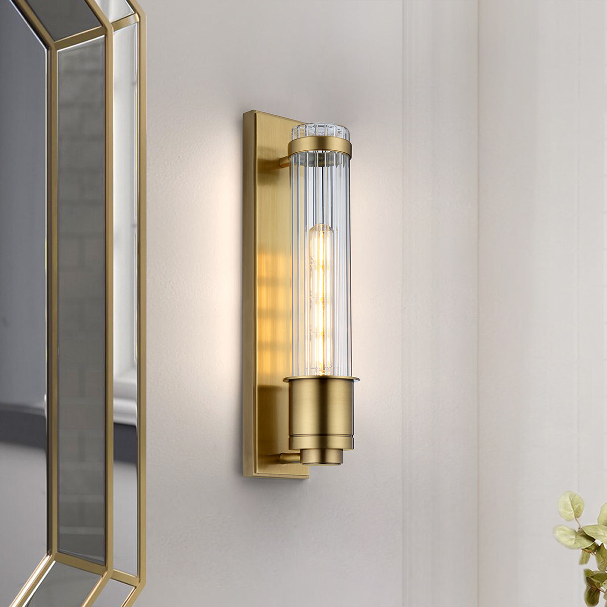 Gilded Nola Wellington koupelnové svítídlo mosaz 1 světlo