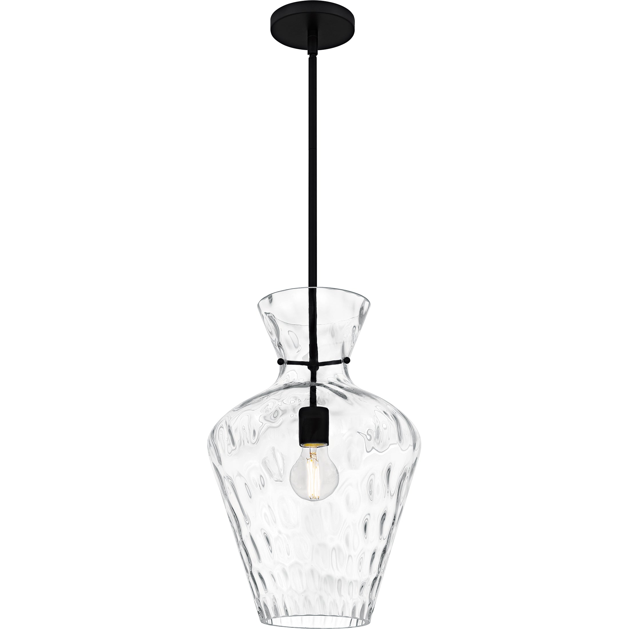 Quoizel Hollis závěsná lampa matná černá