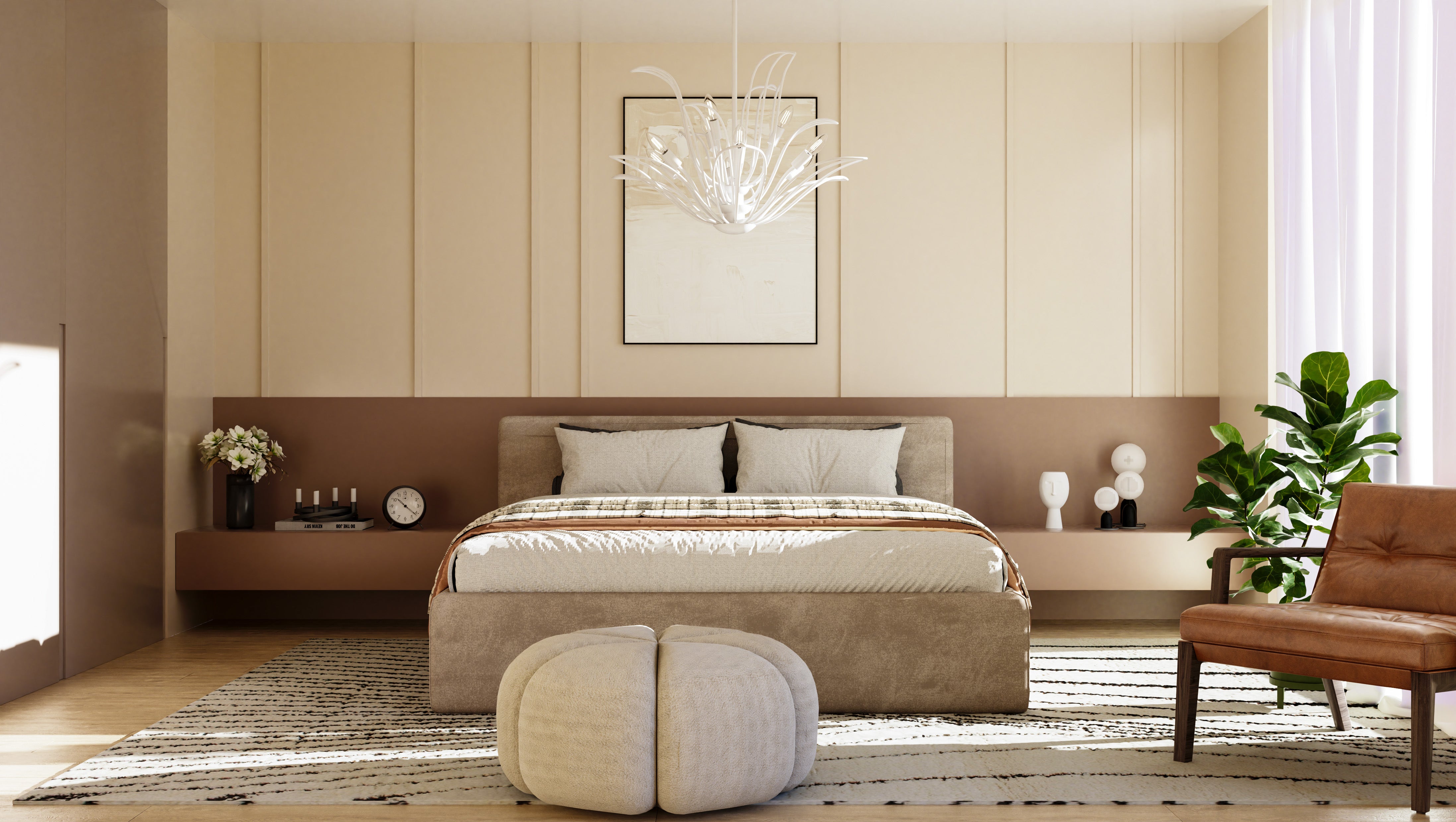 Quoizel Tallulah Chandelier lustr sand white květinový