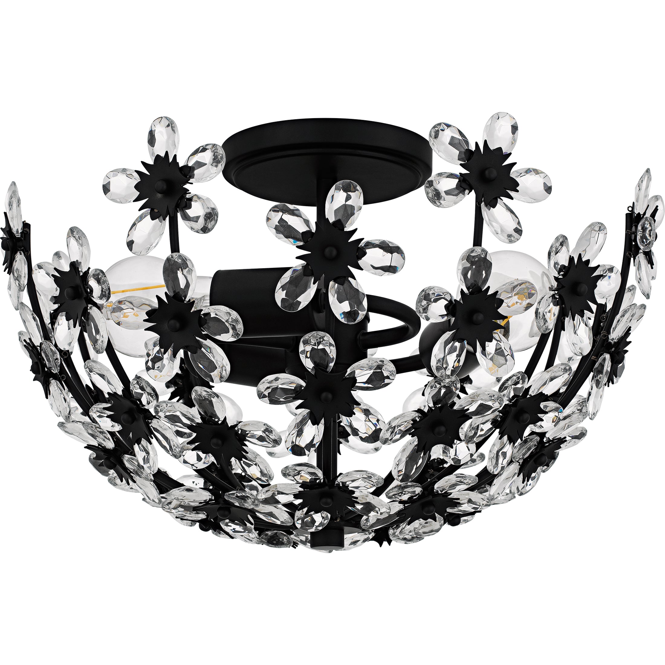 Quoizel Rosemary Semi-Flush stropní svítidlo křišťálové