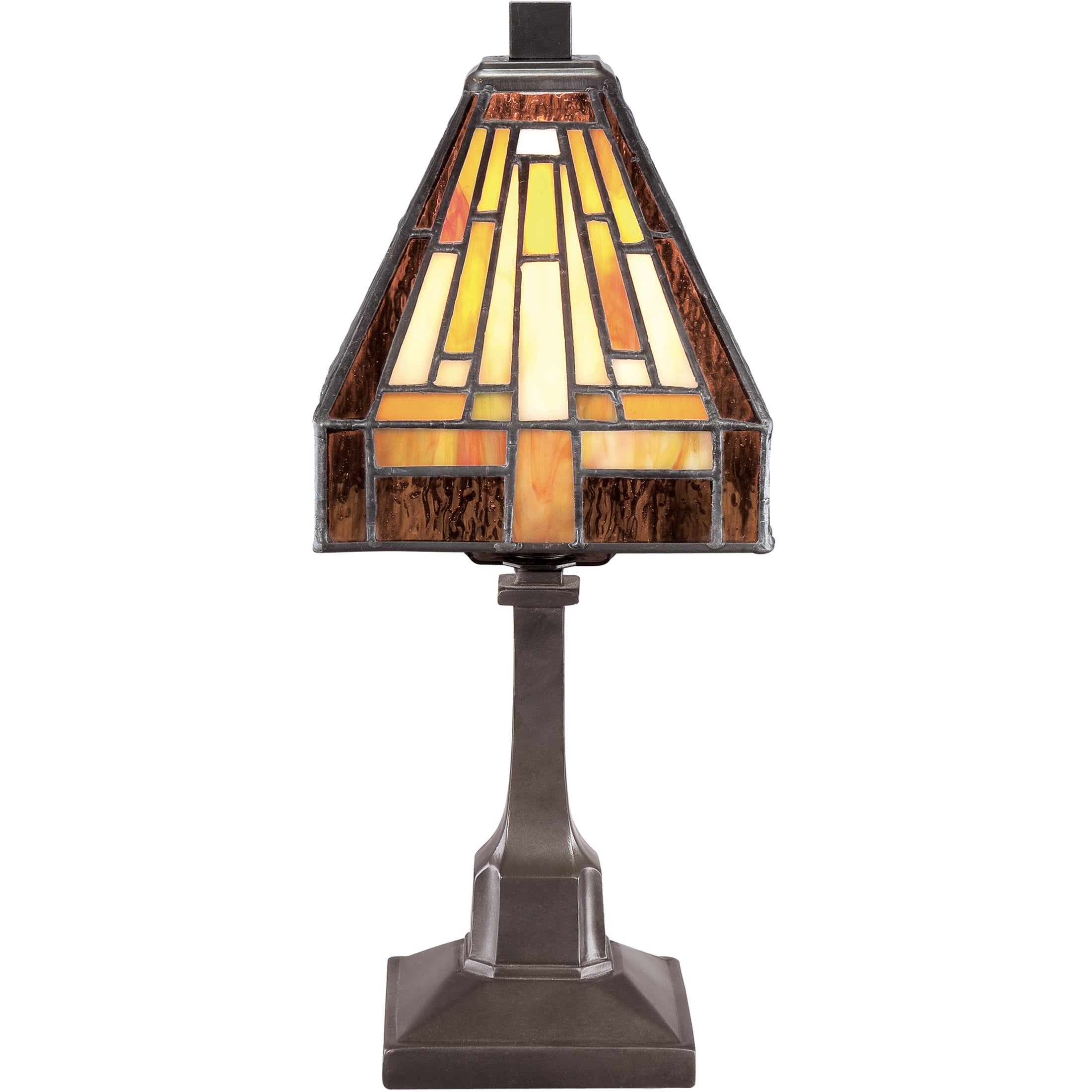 Quoizel Stephen Table Lamp lampa vintage bronze vitráž