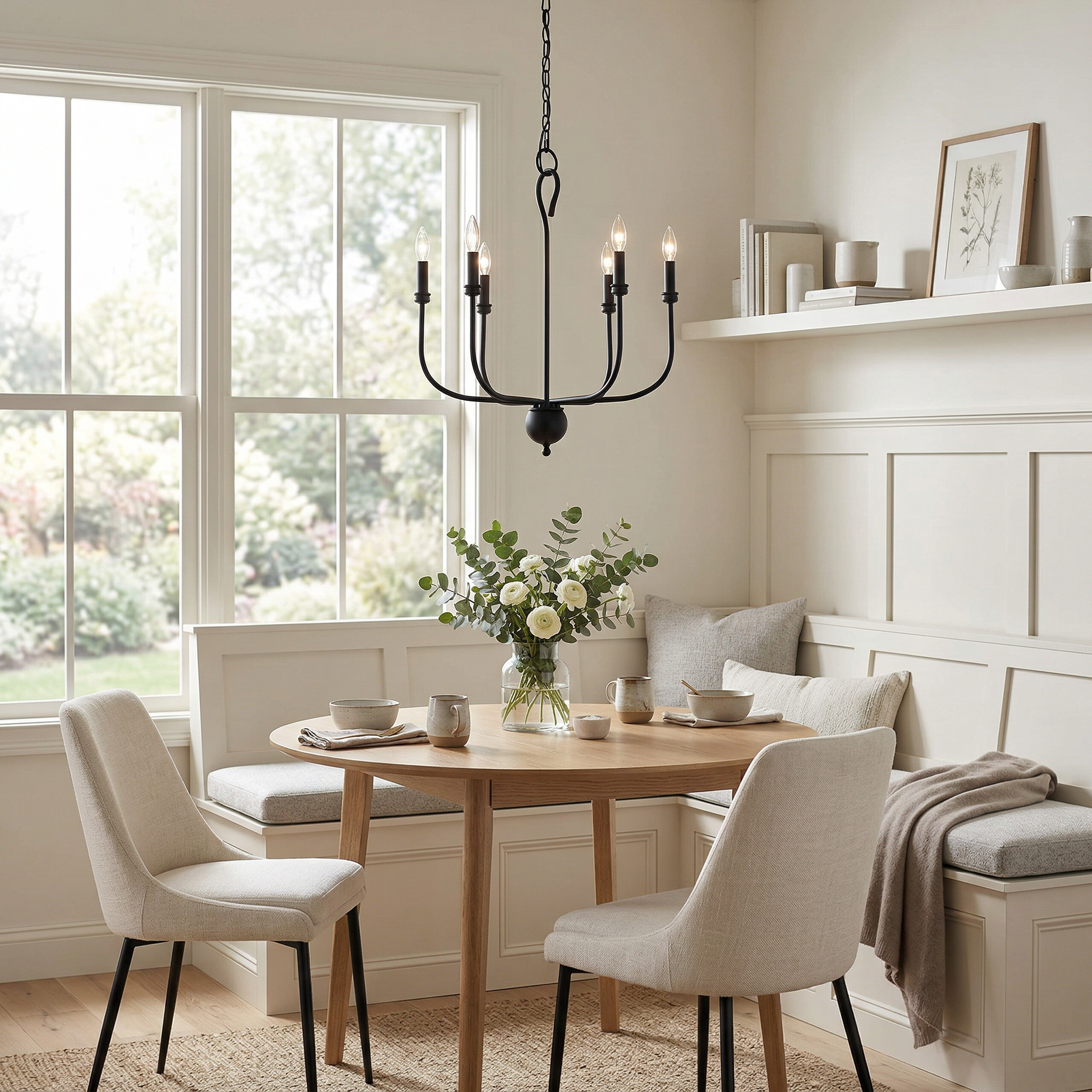 Quoizel Blanche Chandelier lustr 9 světel matná černá