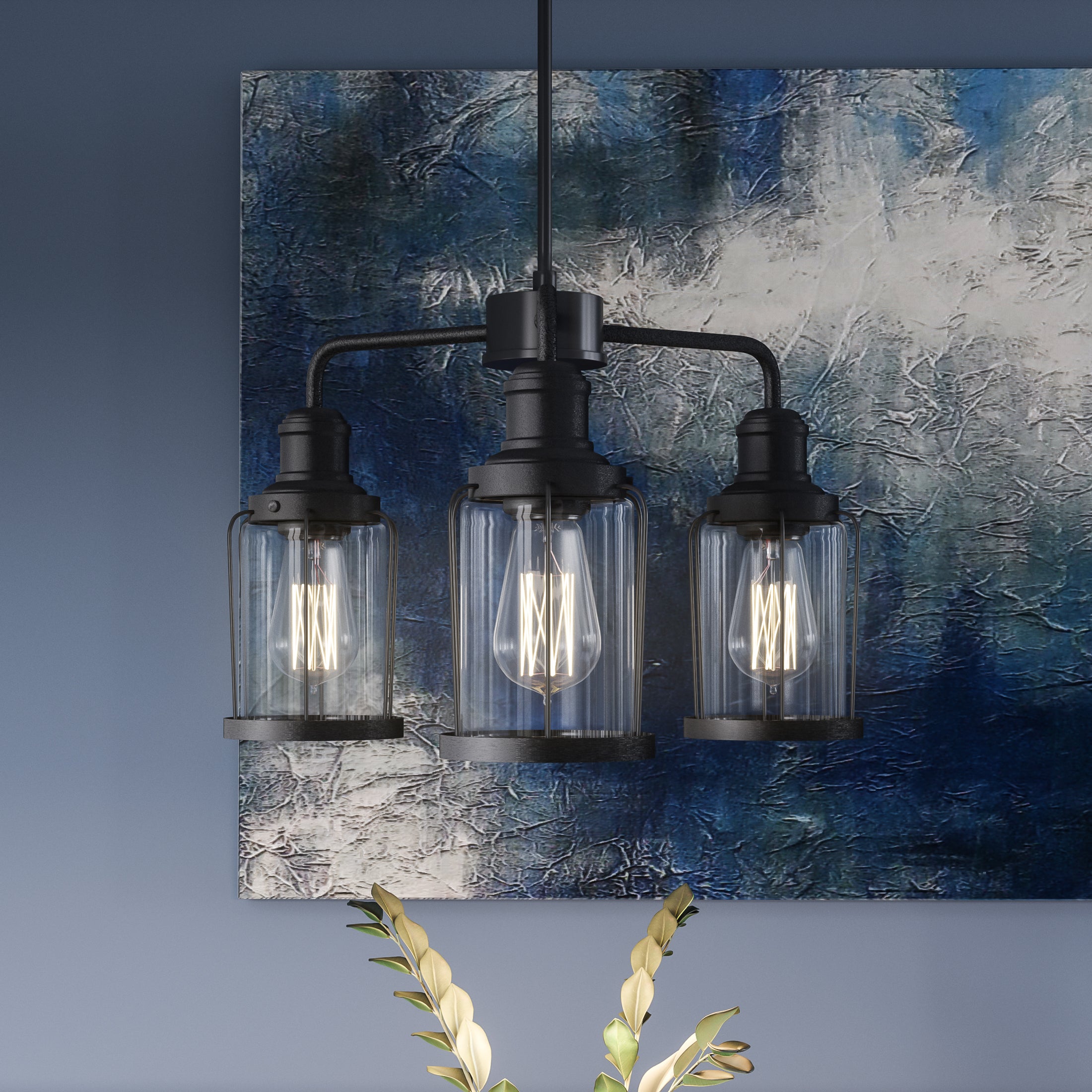 Quoizel Ludlow Chandelier lustr černý klecový 5-ramenný