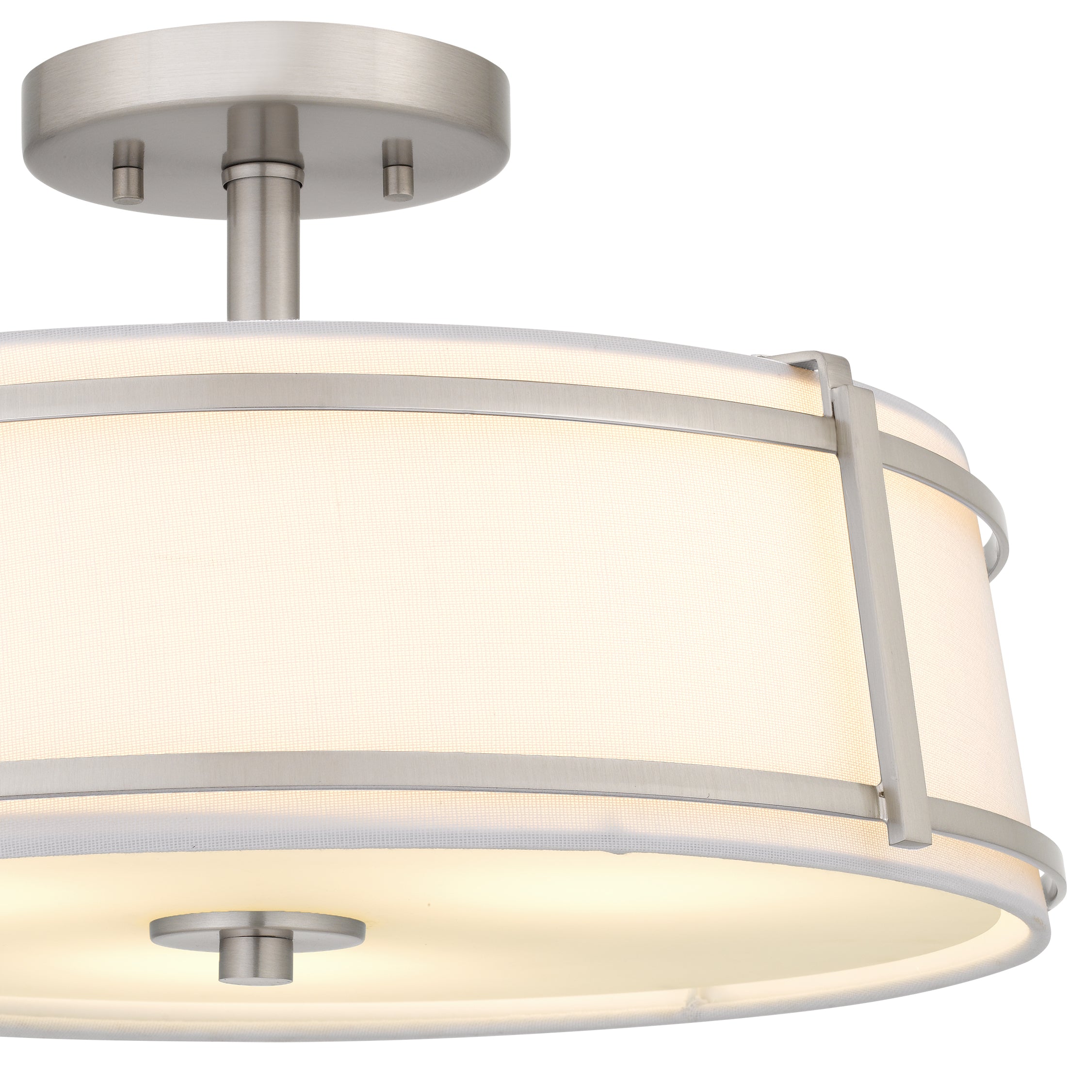Quoizel Sloane stropní svítídlo Brushed Nickel látka