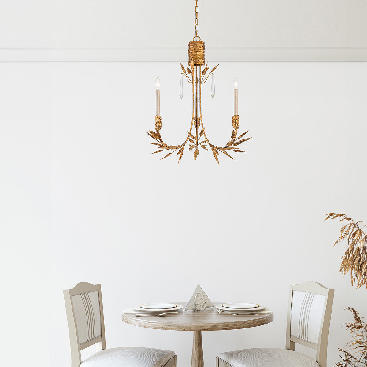 Gilded Nola Palm d'Or lustr 3 světla zlatý 61 cm