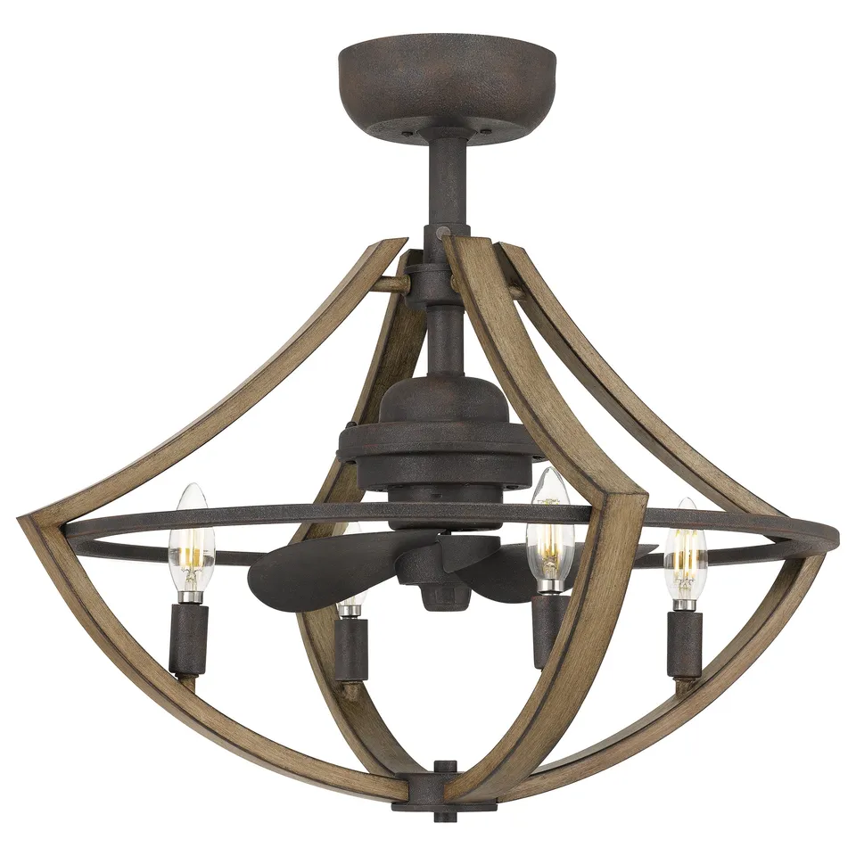 Quoizel Shire Fan Light ventilátor lustr rustikální
