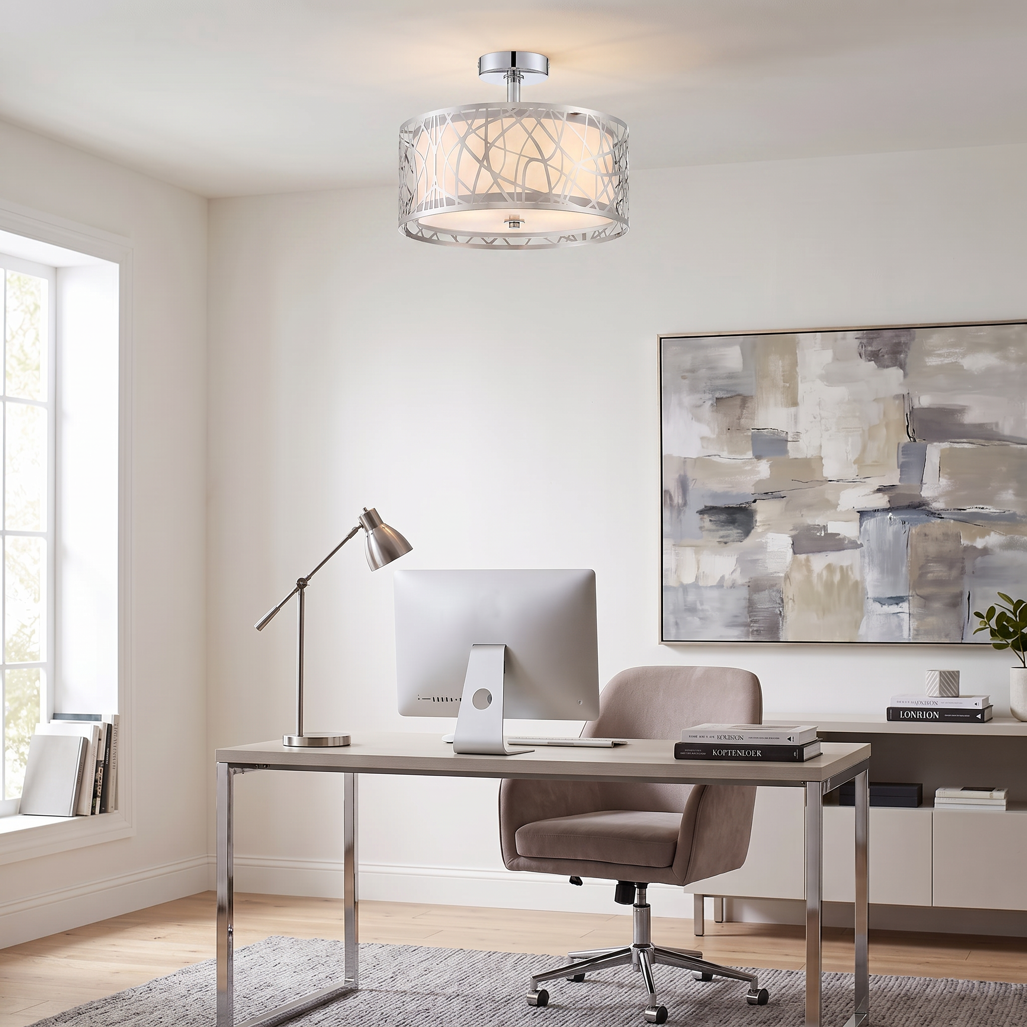 Quoizel Abode Semi-Flush stropní svítidlo chrom
