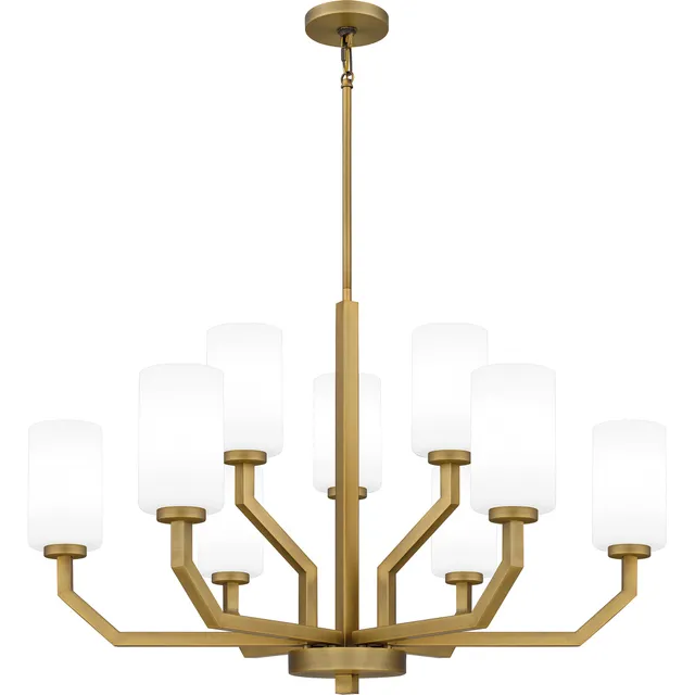 Quoizel Cavalier Chandelier lustr mosaz aged brass