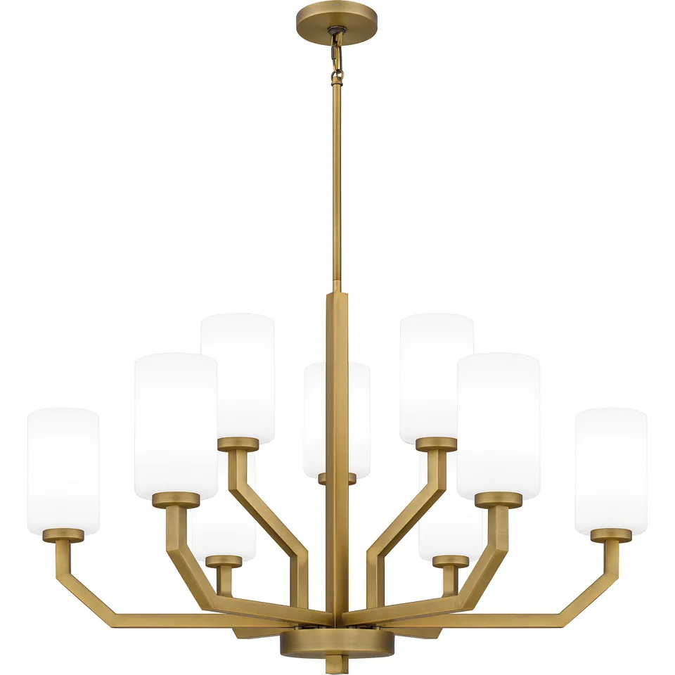 Quoizel Cavalier Chandelier lustr mosaz aged brass