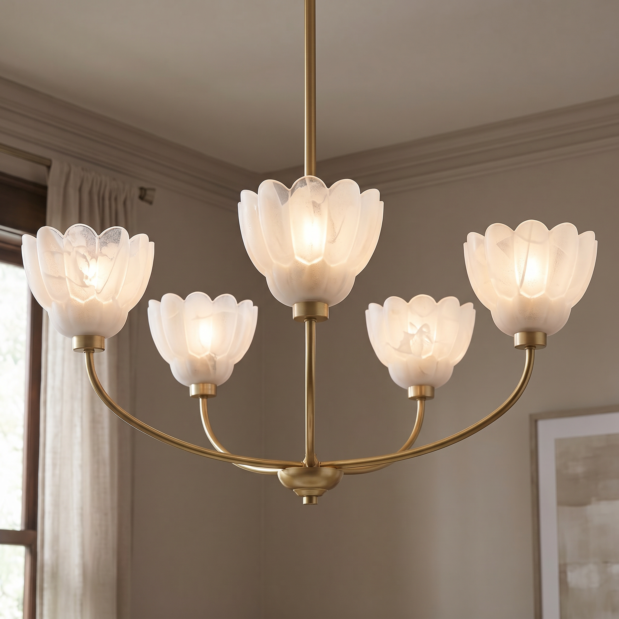 Quoizel Whitecap Chandelier lustr hnědá jantar sklo