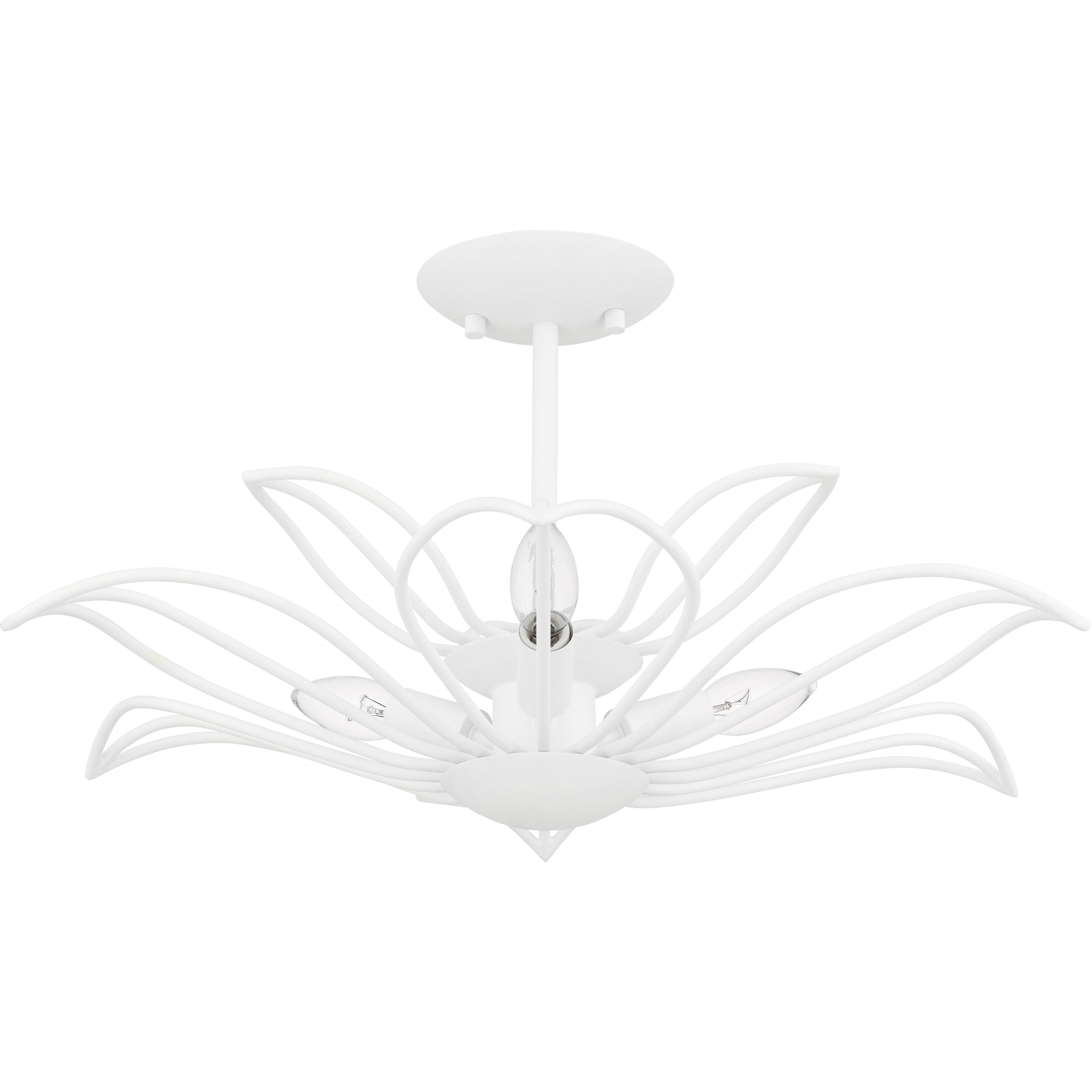 Quoizel Tallulah Semi-Flush stropní svítidlo sand white květina