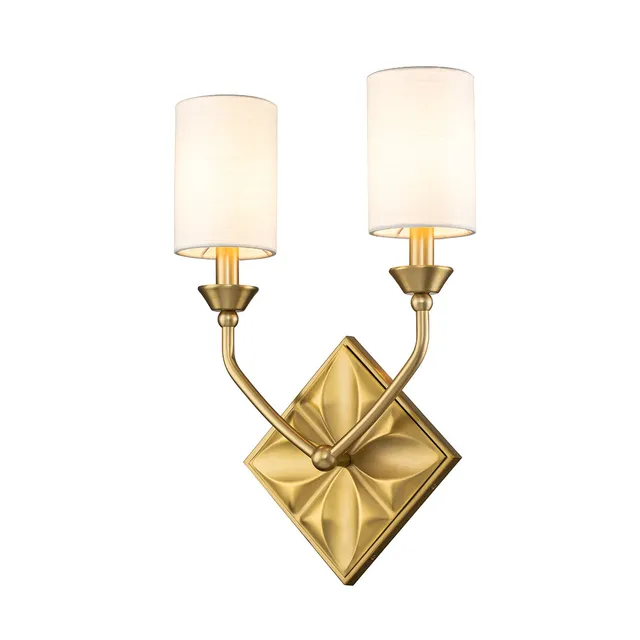 Gilded Nola Epsilon 2 Light Sconce nástěnné svítidlo mosaz