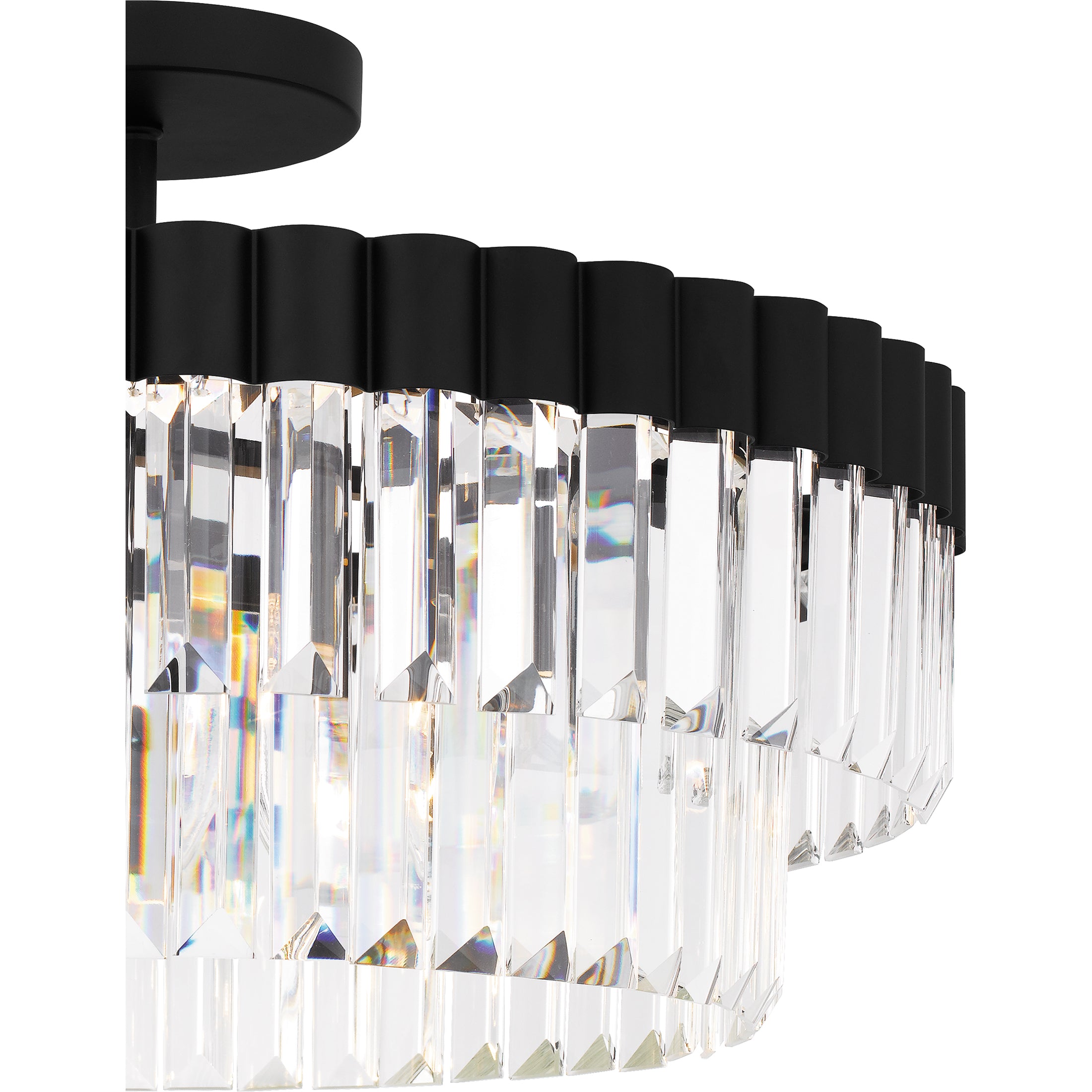 Quoizel Starlight Semi-Flush stropní svítidlo černé lesklé