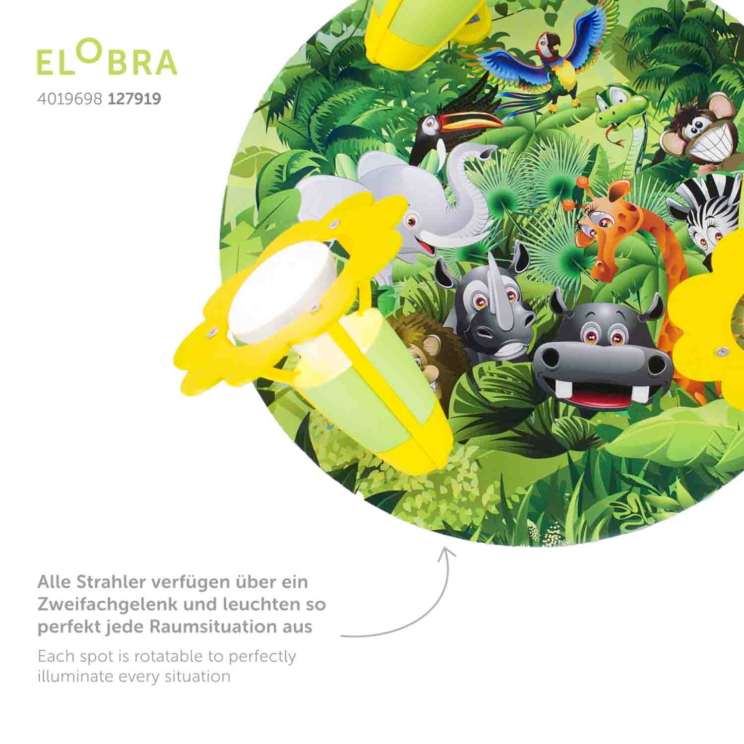 Elobra Rondell Wildnis spot stropní svítidlo 3x E14