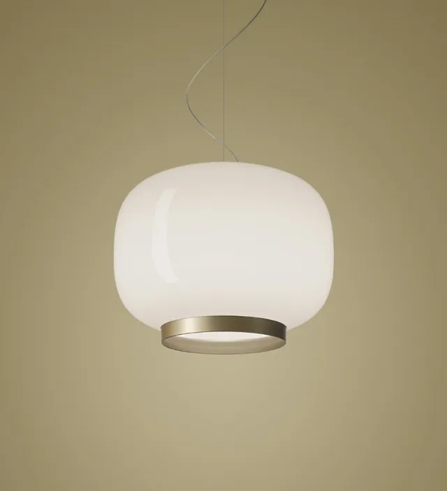 Foscarini Chouchin 1 Reverse závěsné světlo bílé sklo
