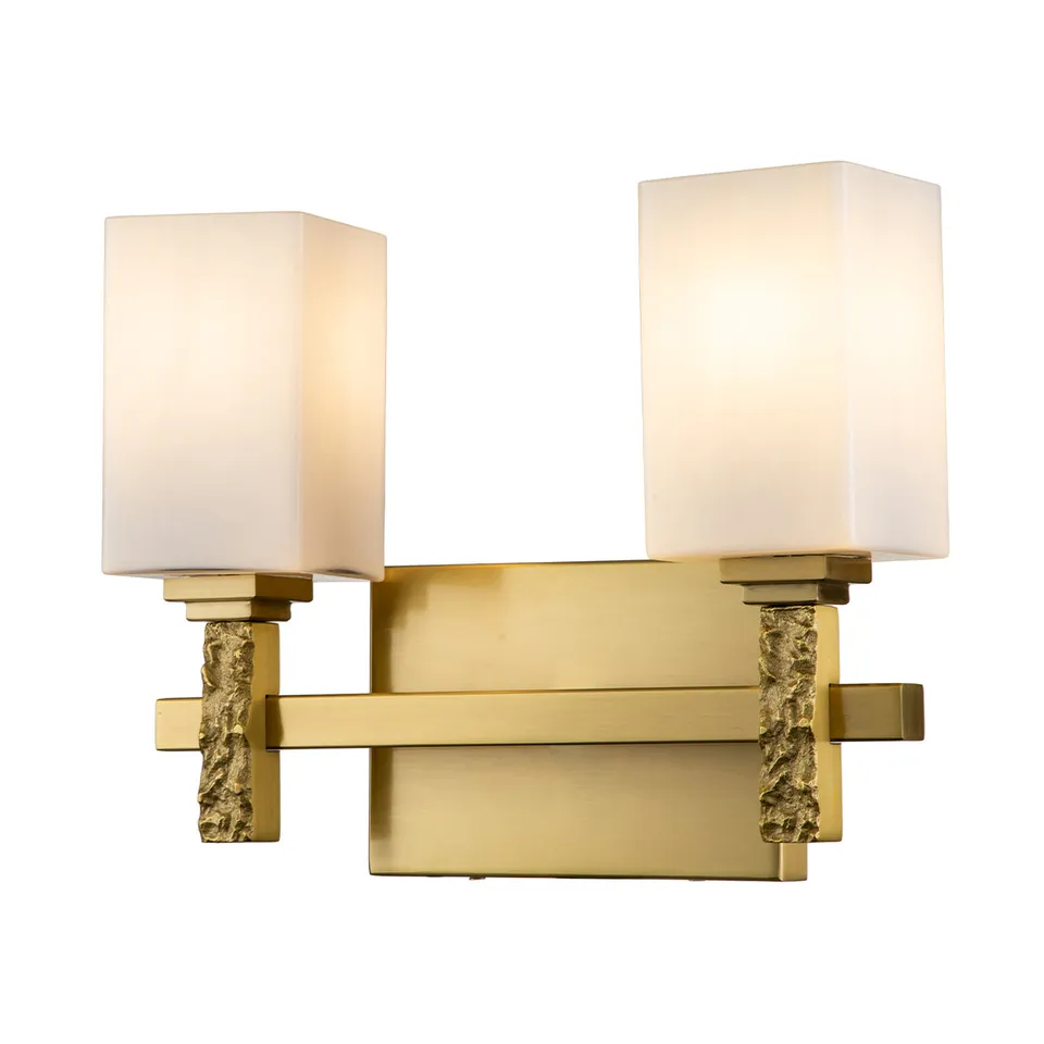Gilded Nola Jack 2 Light koupelnové světlo staromosaz
